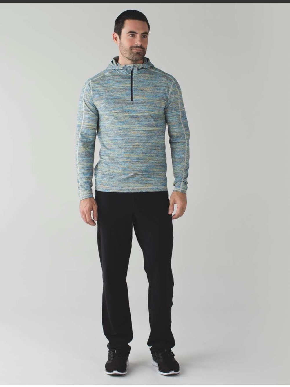 Lululemon Surge Warm Hoodie in Space Dye Camo Deep Navy Alberta Lake